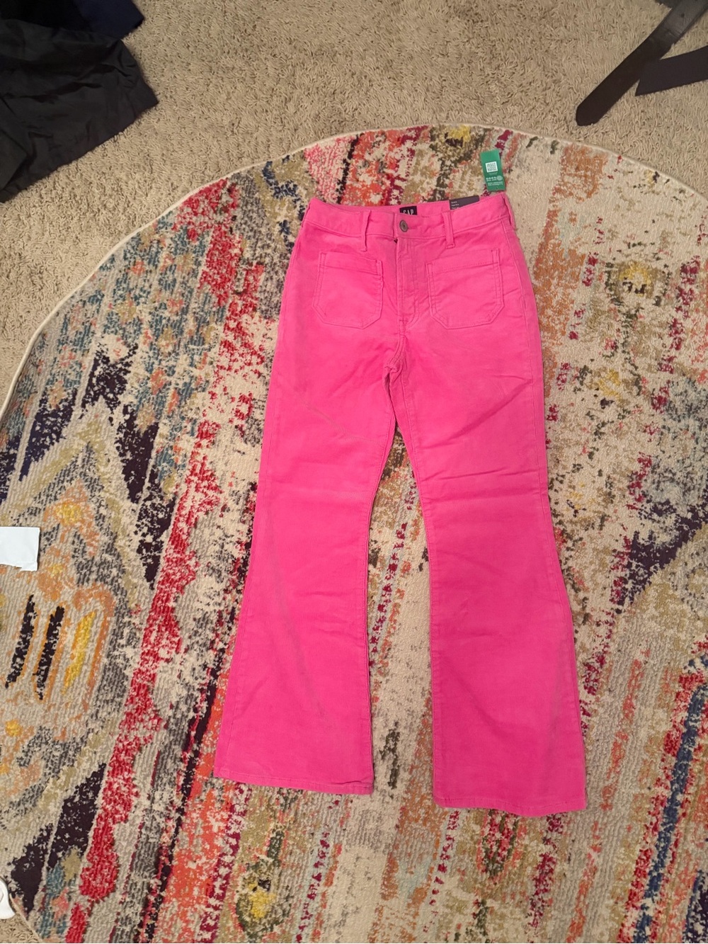 GAP Hot Pink Corduroy Flare Jeans